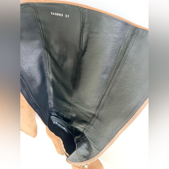 GUCCI | Lillian Horsebit Beige Tan Suede Leather Tall Knee High Heel Boot EU 37 - Picture 16 of 16